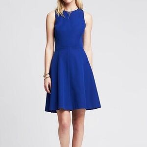 Blue midi retro swing dress